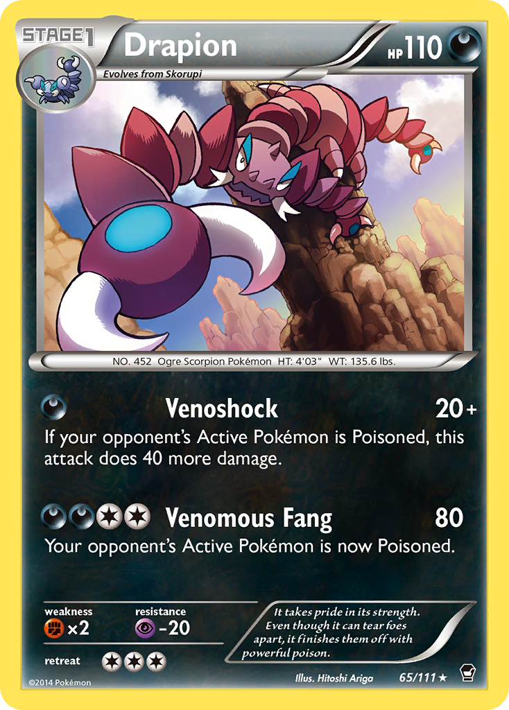 Drapion (65/111) [XY: Furious Fists] Reverse Holofoil