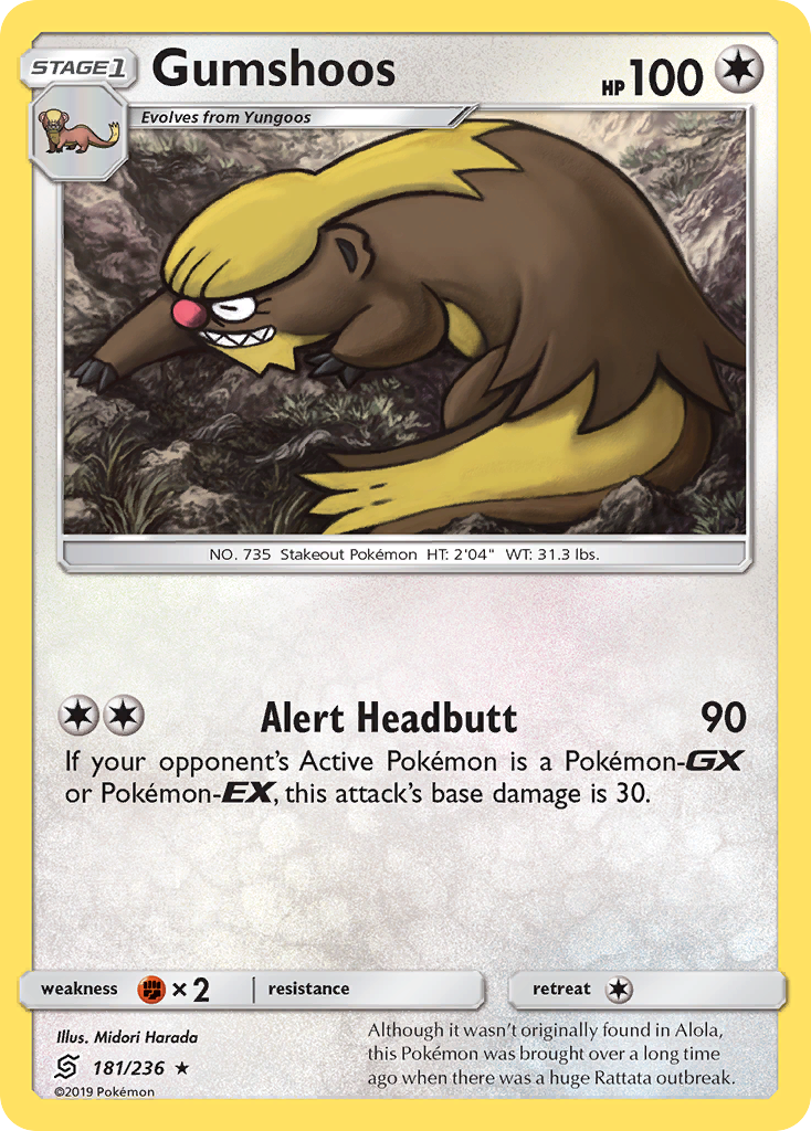 Gumshoos (181/236) [Sun & Moon: Unified Minds] Reverse Holofoil