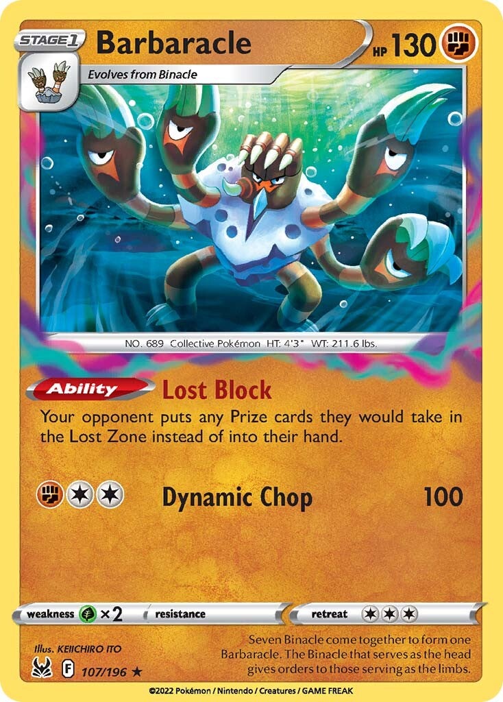 Barbaracle (107/196) [Sword & Shield: Lost Origin] Reverse Holofoil