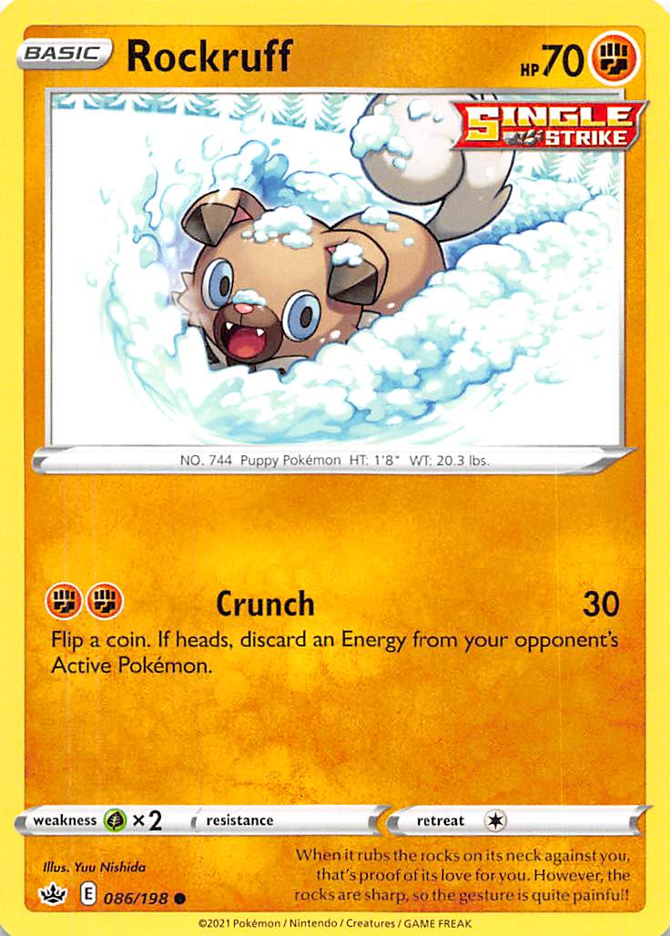 Rockruff (086/198) [Sword & Shield: Chilling Reign] Reverse Holofoil