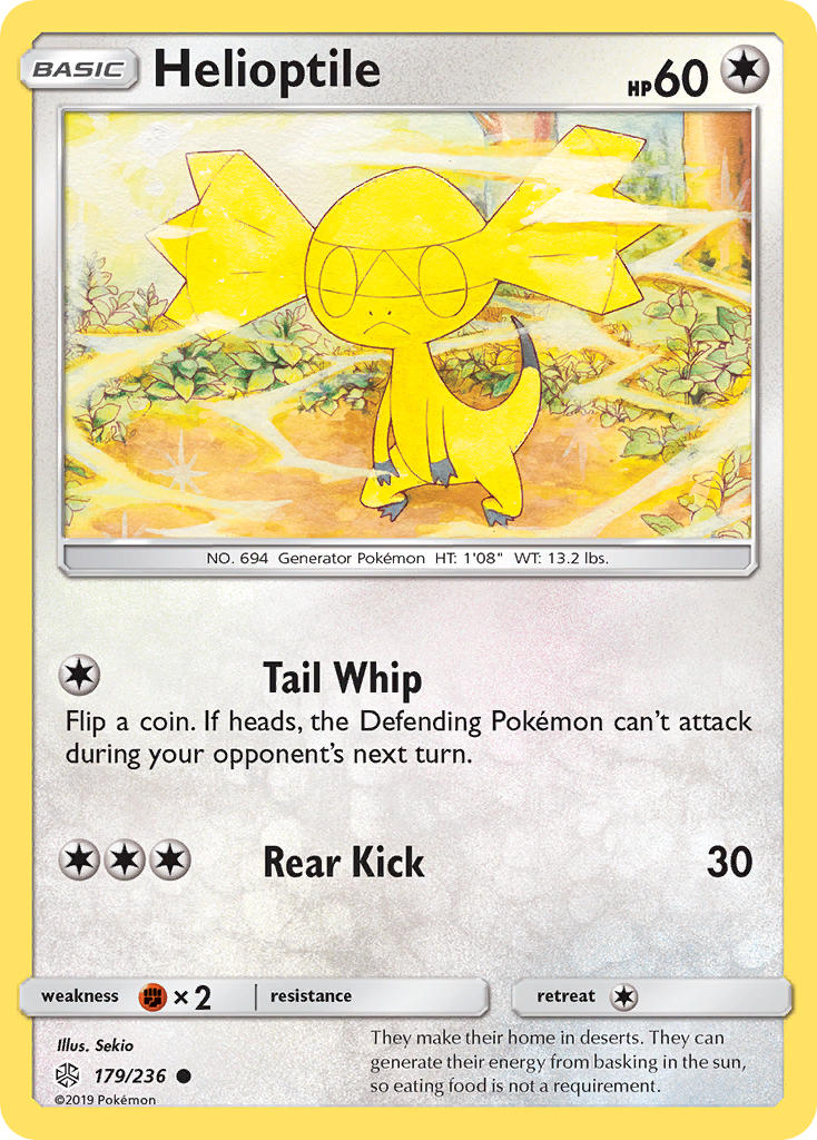Helioptile (179/236) [Sun & Moon: Cosmic Eclipse] Reverse Holofoil