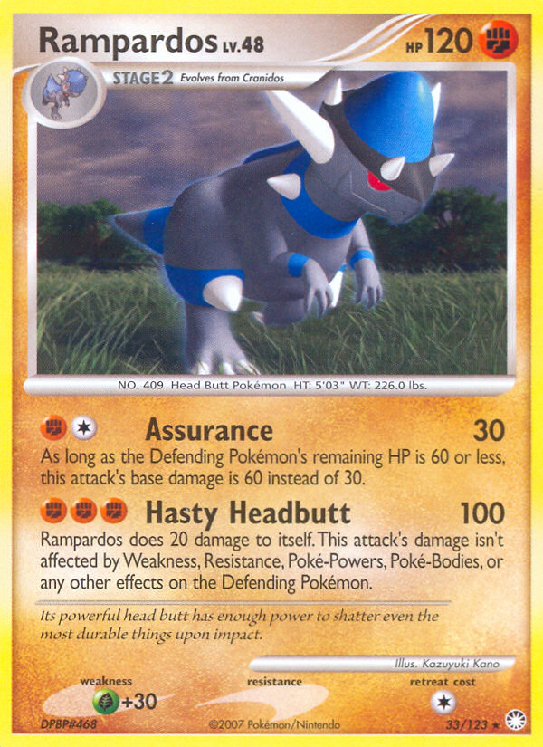 Rampardos (33/123) [Diamond & Pearl: Mysterious Treasures] Reverse Holofoil