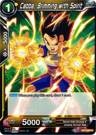 Cabba, Brimming with Spirit (BT7-082) [Assault of the Saiyans] Parallel Foil