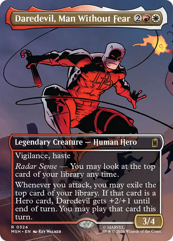 Daredevil, Man Without Fear (Borderless) (0324) [Marvel Super Heroes] Foil