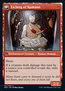 Kumano Faces Kakkazan // Etching of Kumano [Kamigawa: Neon Dynasty] Foil