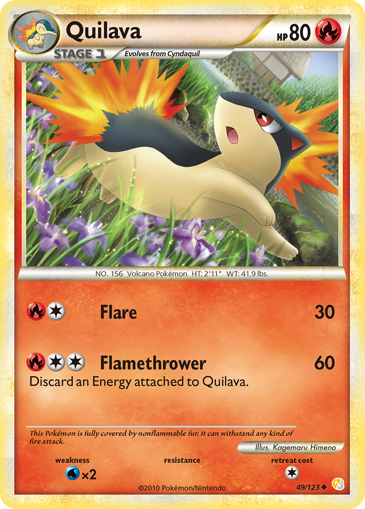 Quilava (49/123) [HeartGold & SoulSilver: Base Set] Reverse Holofoil