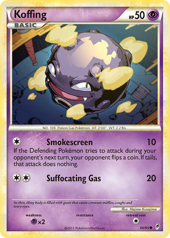 Koffing (60/95) [HeartGold & SoulSilver: Call of Legends] Reverse Holofoil