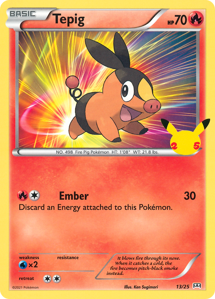 Tepig (13/25) [McDonald's 25th Anniversary] Holofoil
