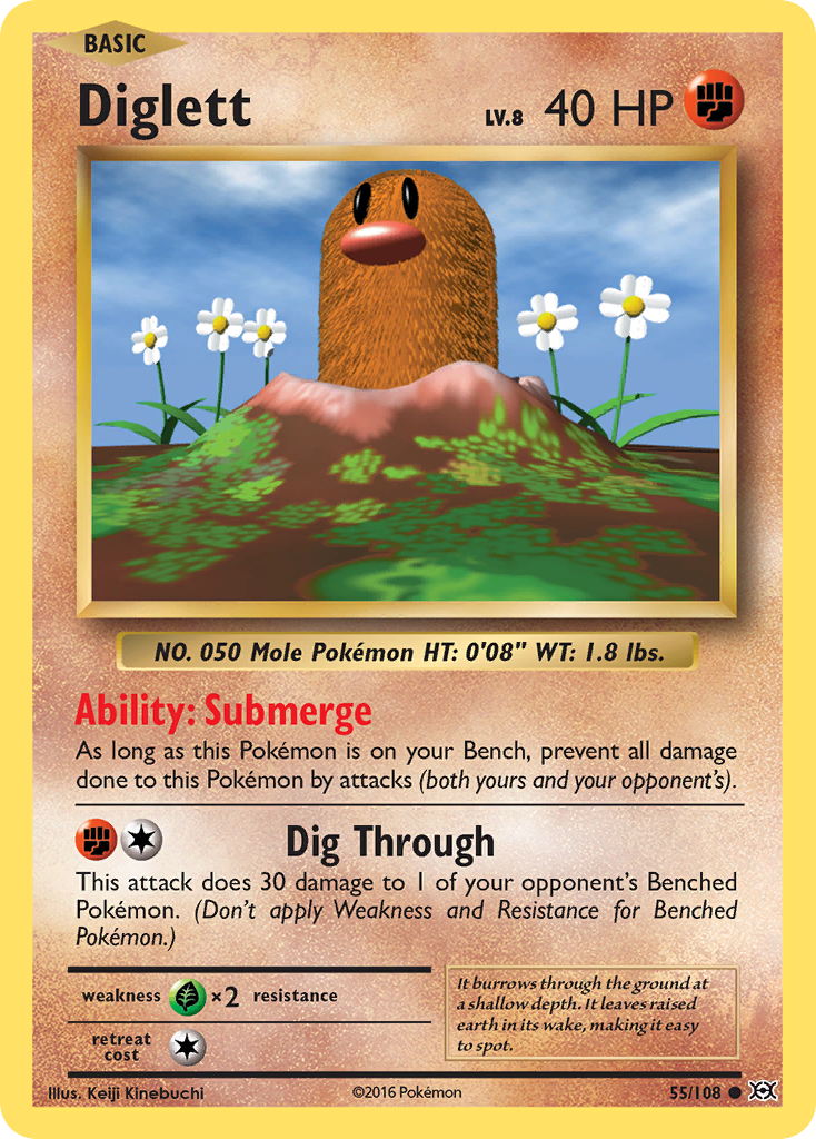 Diglett (55/108) [XY: Evolutions] Reverse Holofoil