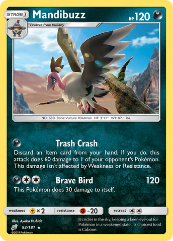 Mandibuzz (93/181) [Sun & Moon: Team Up] Reverse Holofoil