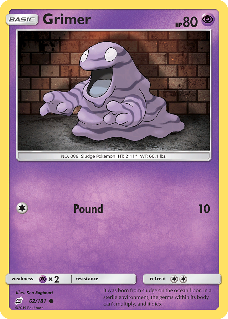 Grimer (62/181) [Sun & Moon: Team Up] Reverse Holofoil