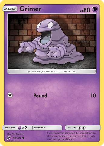 Grimer (62/181) [Sun & Moon: Team Up] Reverse Holofoil