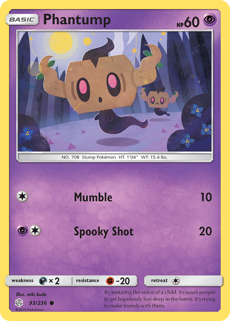 Phantump (93/236) [Sun & Moon: Cosmic Eclipse] Reverse Holofoil