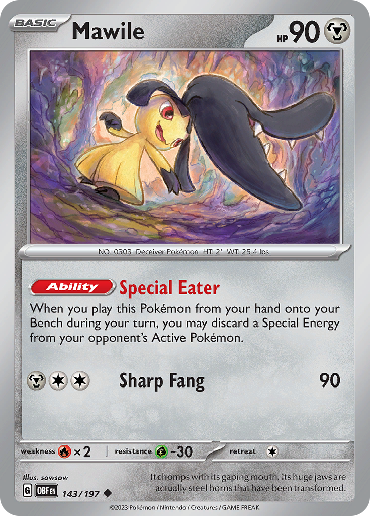 Mawile (143/197) [Scarlet & Violet: Obsidian Flames] Reverse Holofoil
