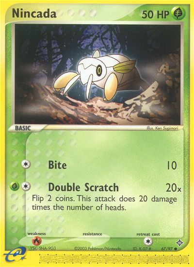 Nincada (67/97) [EX: Dragon] Reverse Holofoil