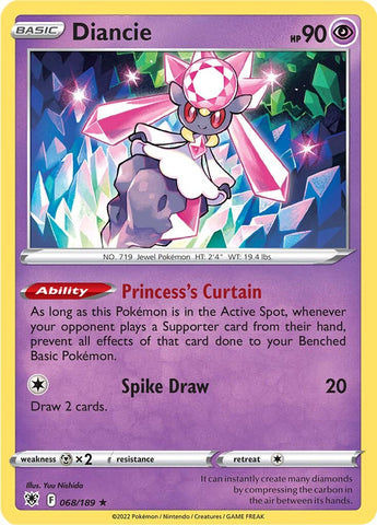 Diancie (068/189) [Sword & Shield: Astral Radiance] Reverse Holofoil