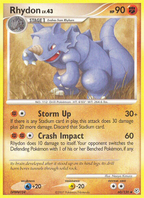 Rhydon (60/130) [Diamond & Pearl: Base Set] Reverse Holofoil