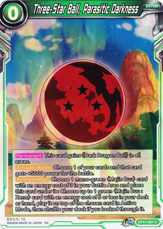 Three-Star Ball, Parasitic Darkness (BT11-087) [Vermilion Bloodline] Parallel Foil