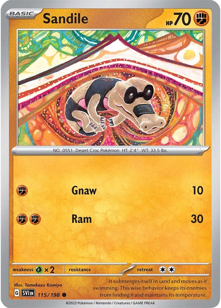 Sandile (115/198) [Scarlet & Violet: Base Set] Reverse Holofoil