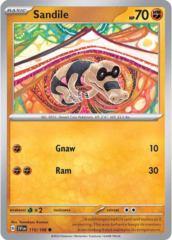 Sandile (115/198) [Scarlet & Violet: Base Set] Reverse Holofoil