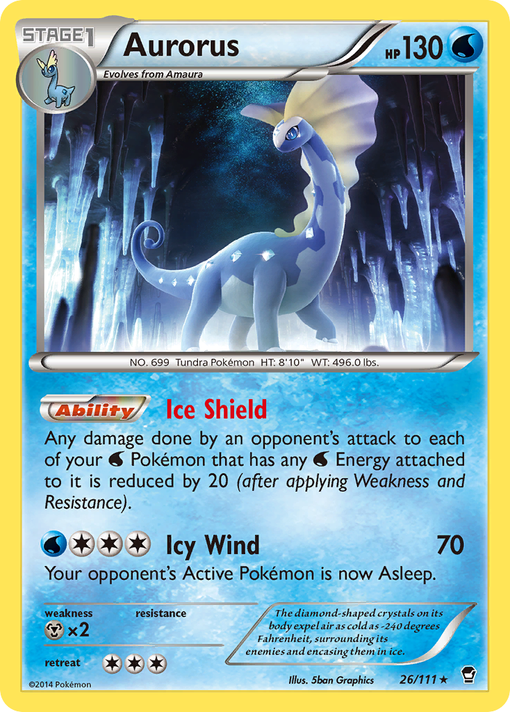 Aurorus (26/111) [XY: Furious Fists] Reverse Holofoil