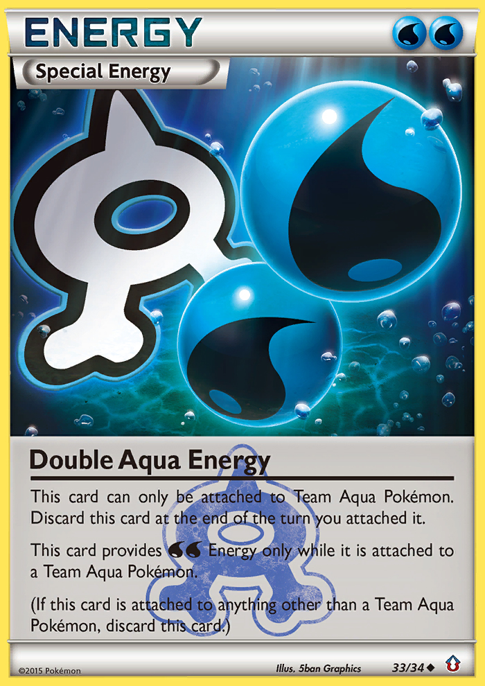 Double Aqua Energy (33/34) [XY: Double Crisis] Reverse Holofoil