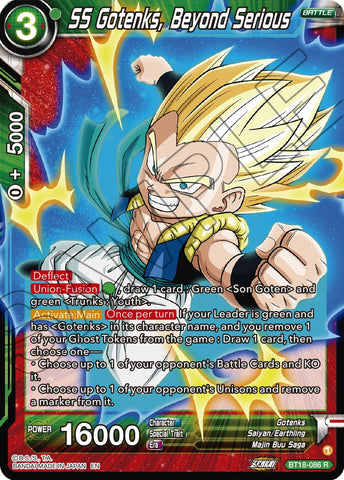 SS Gotenks, Beyond Serious (BT18-086) [Dawn of the Z-Legends] Parallel Foil