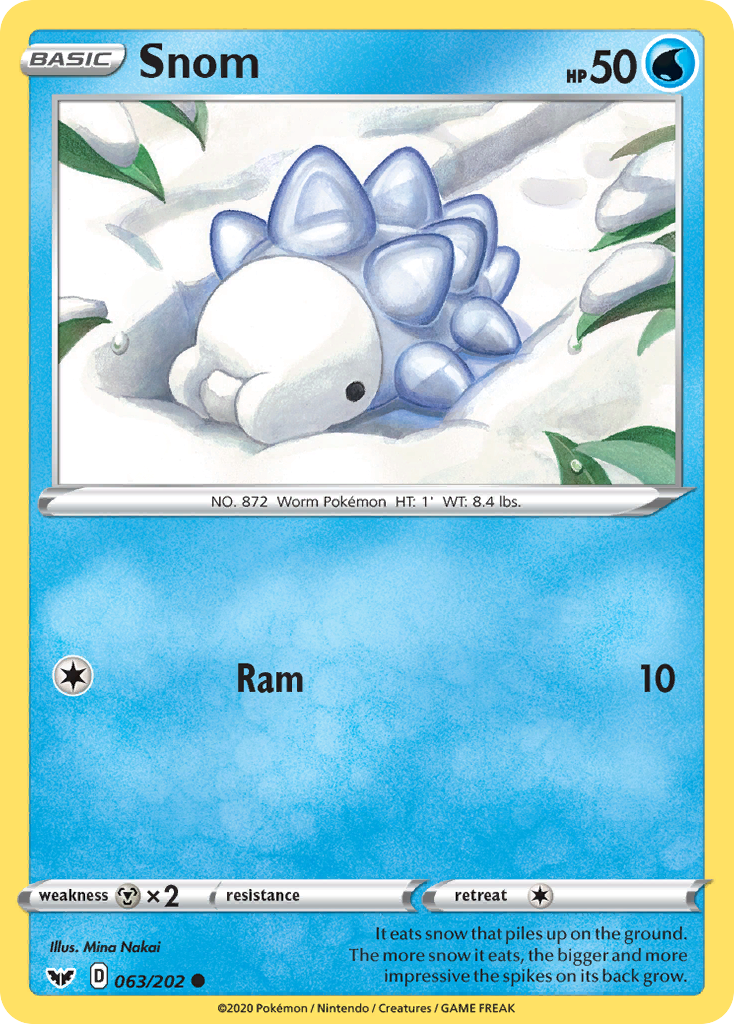 Snom (063/202) [Sword & Shield: Base Set] Reverse Holofoil