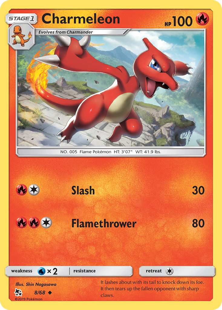 Charmeleon (8/68) [Sun & Moon: Hidden Fates] Reverse Holofoil