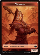 Dragon (0011) // Warrior Double-Sided Token [Tarkir: Dragonstorm Tokens] Foil
