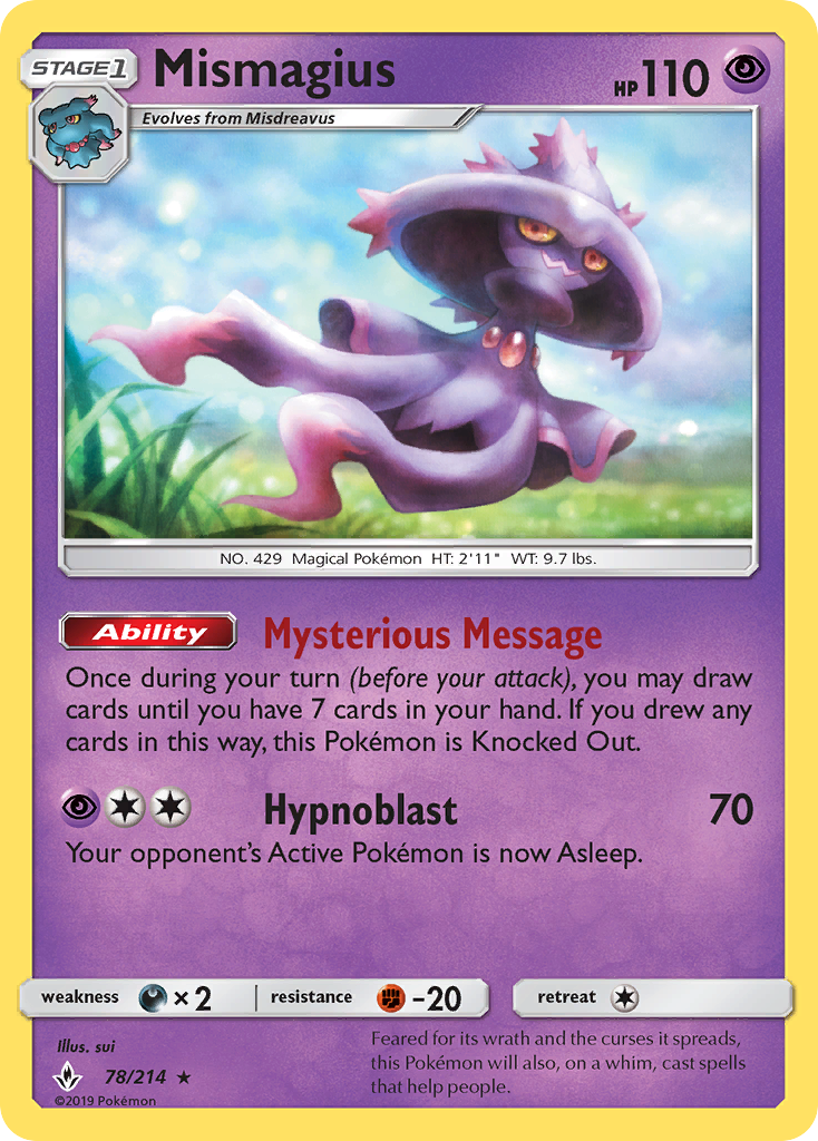 Mismagius (78/214) [Sun & Moon: Unbroken Bonds] Reverse Holofoil