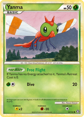 Yanma (84/102) [HeartGold & SoulSilver: Triumphant] Reverse Holofoil