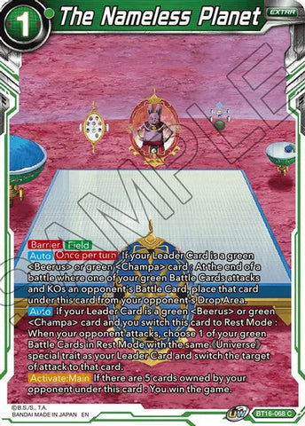 The Nameless Planet (BT16-068) [Realm of the Gods] Parallel Foil
