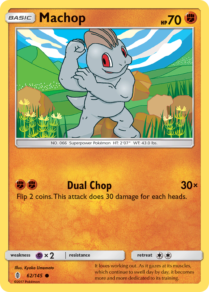 Machop (62/145) [Sun & Moon: Guardians Rising] Reverse Holofoil