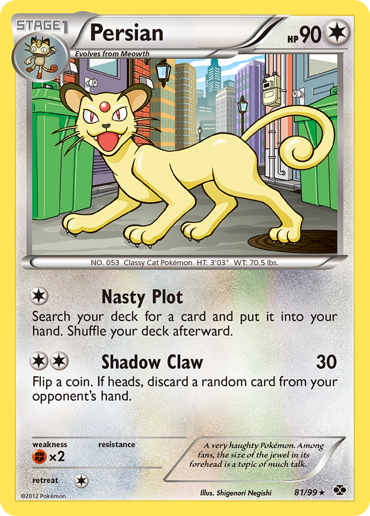 Persian (81/99) [Black & White: Next Destinies] Reverse Holofoil