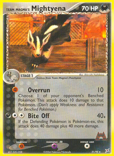 Team Magma's Mightyena (21/95) [EX: Team Magma vs Team Aqua] Reverse Holofoil