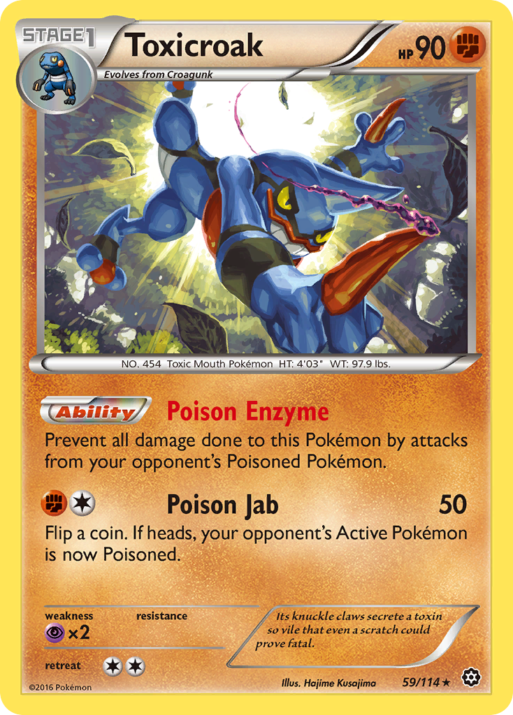 Toxicroak (59/114) [XY: Steam Siege] Reverse Holofoil