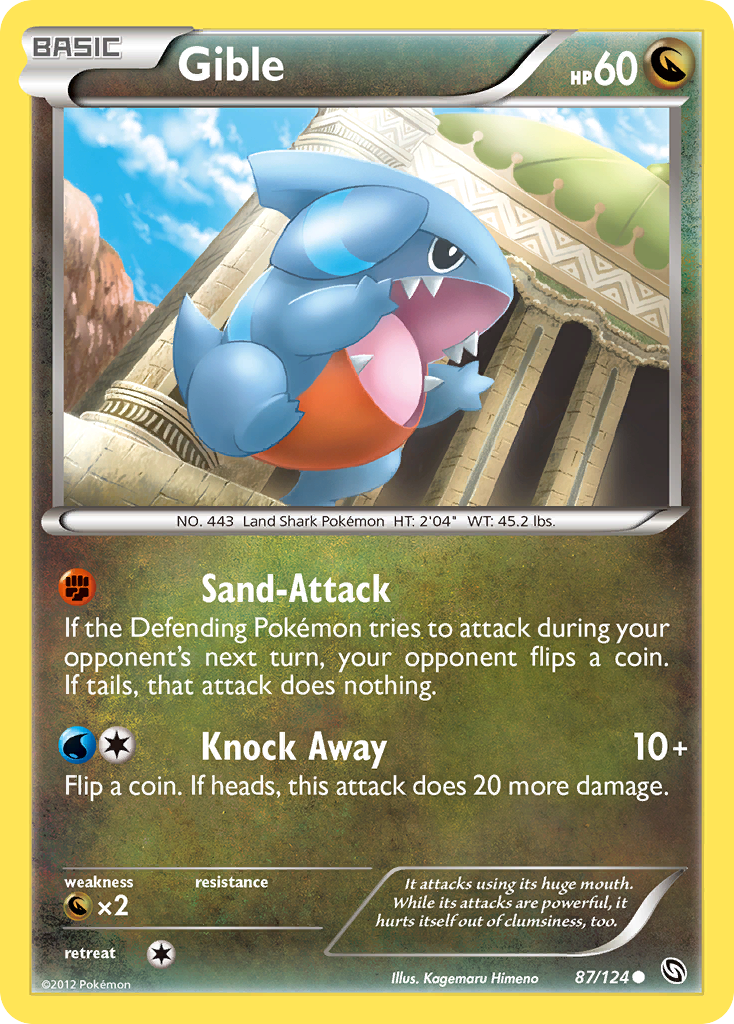 Gible (87/124) [Black & White: Dragons Exalted] Reverse Holofoil