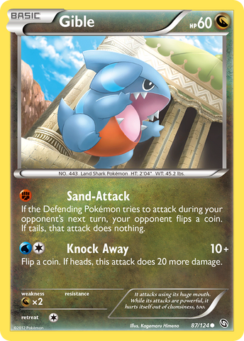 Gible (87/124) [Black & White: Dragons Exalted] Reverse Holofoil