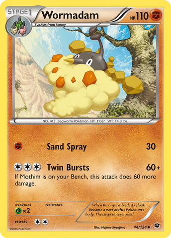 Wormadam (44/124) [XY: Fates Collide] Reverse Holofoil