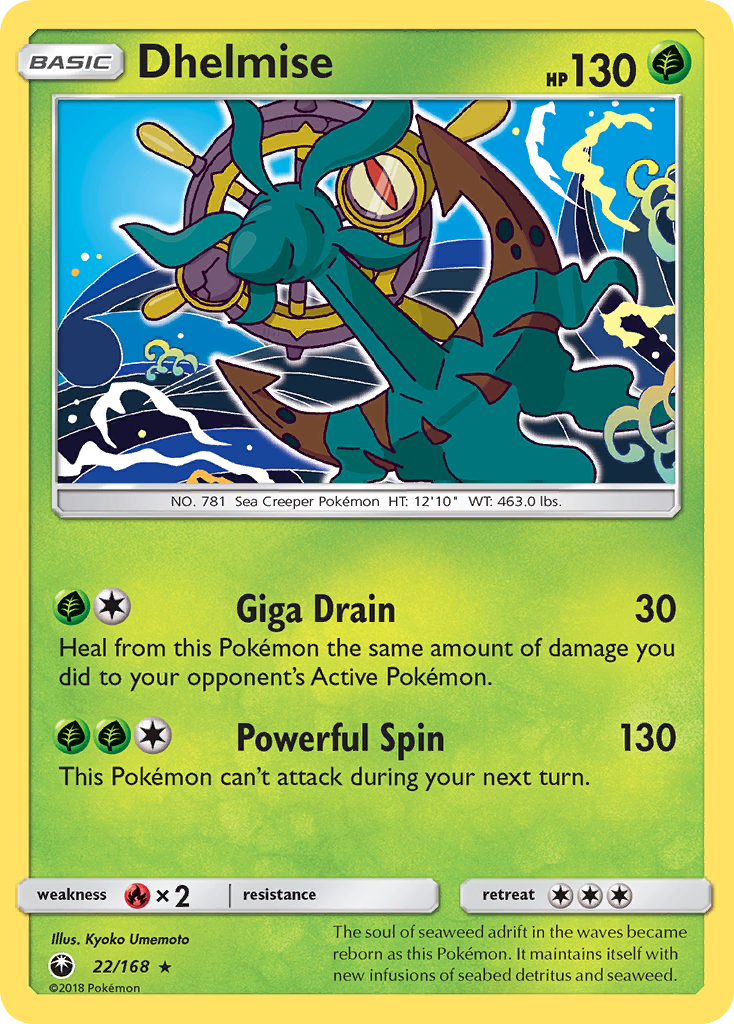 Dhelmise (22/168) [Sun & Moon: Celestial Storm] Reverse Holofoil