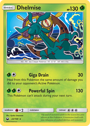 Dhelmise (22/168) [Sun & Moon: Celestial Storm] Reverse Holofoil
