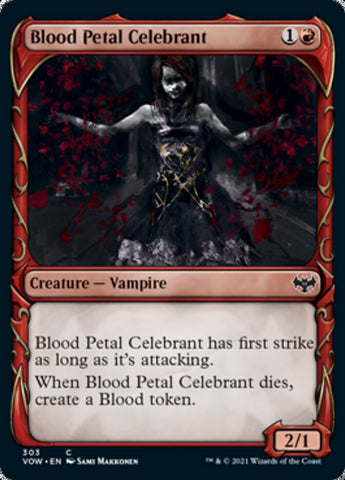 Blood Petal Celebrant (Showcase Fang Frame) [Innistrad: Crimson Vow] Foil