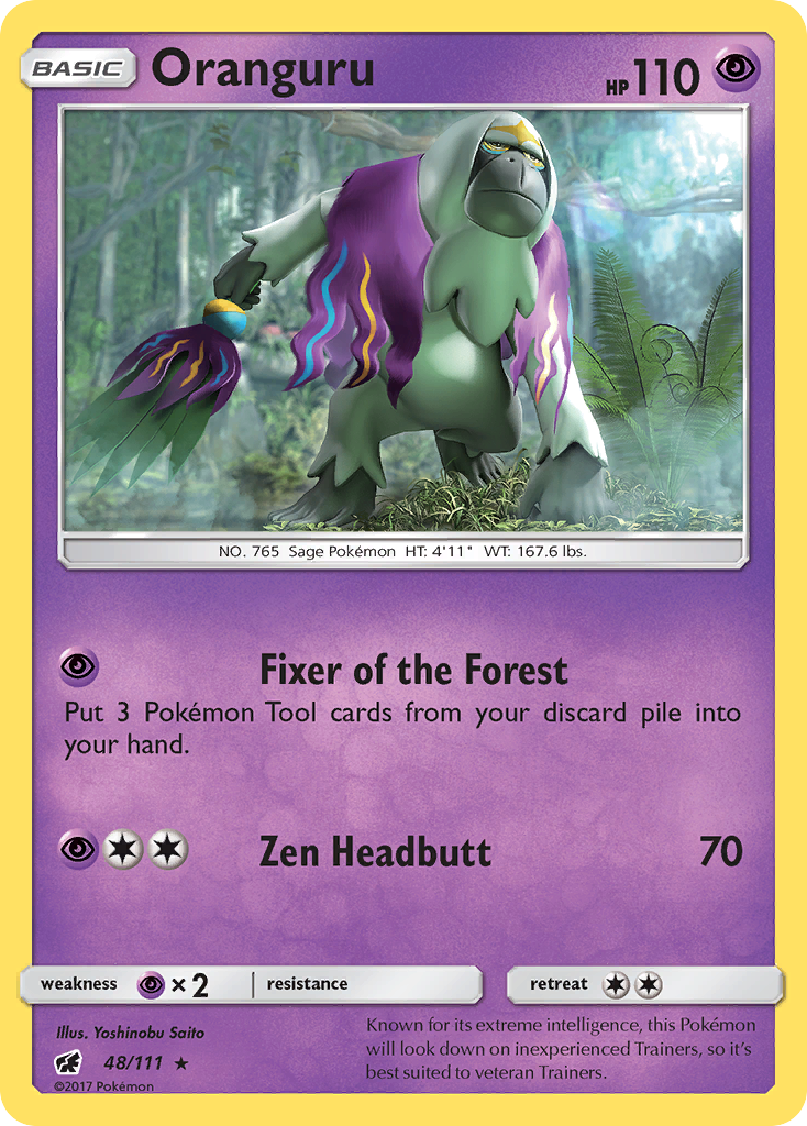 Oranguru (48/111) [Sun & Moon: Crimson Invasion] Reverse Holofoil