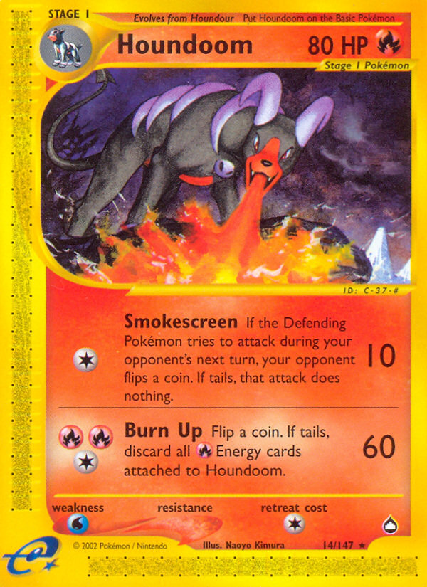 Houndoom (14/147) [Aquapolis] Reverse Holofoil