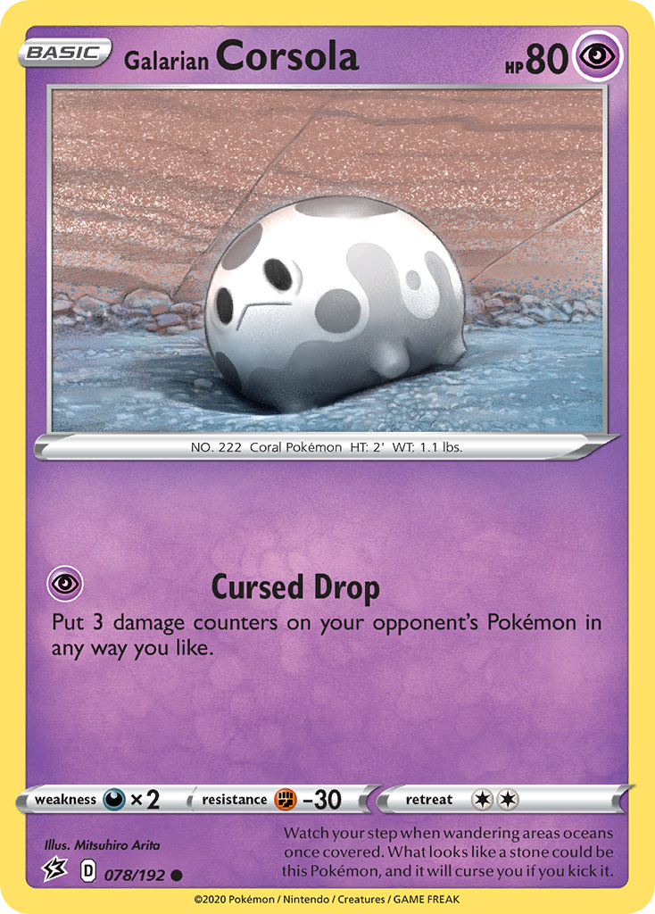 Galarian Corsola (078/192) [Sword & Shield: Rebel Clash] Reverse Holofoil