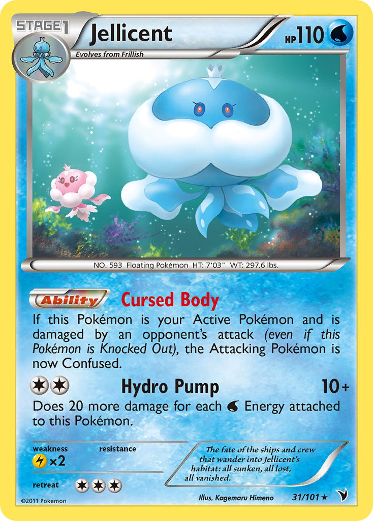 Jellicent (31/101) [Black & White: Noble Victories] Reverse Holofoil
