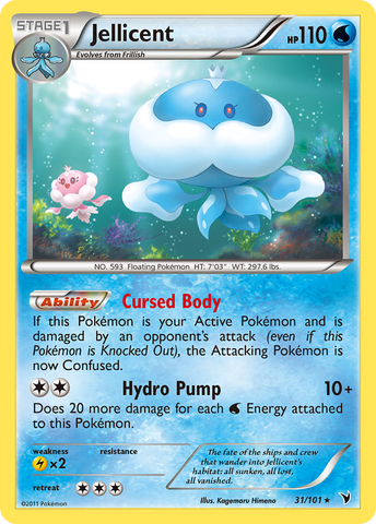 Jellicent (31/101) [Black & White: Noble Victories] Reverse Holofoil