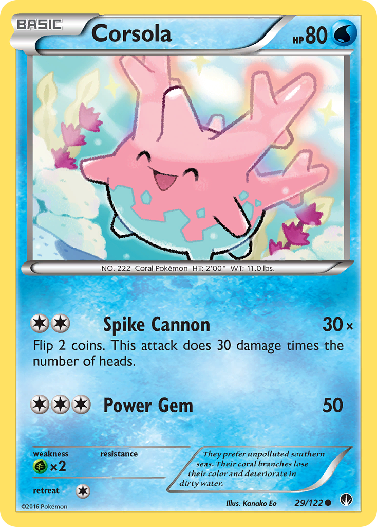 Corsola (29/122) [XY: BREAKpoint] Reverse Holofoil