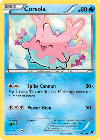 Corsola (29/122) [XY: BREAKpoint] Reverse Holofoil